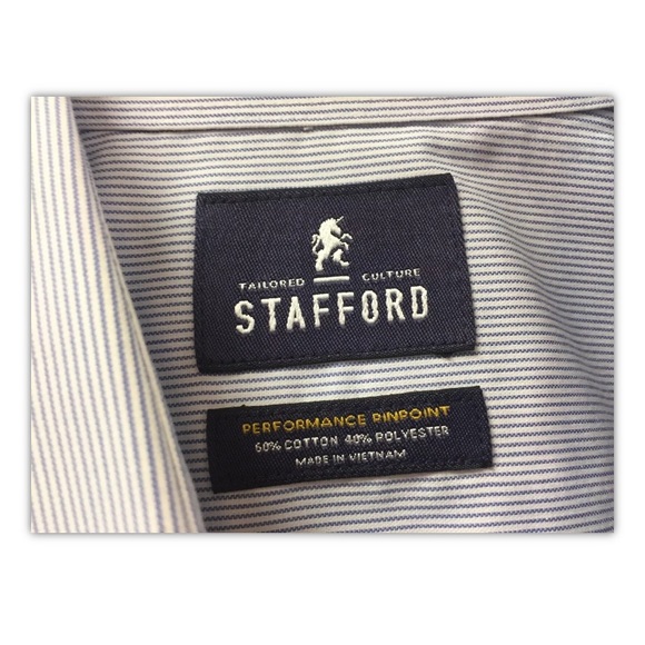 Stafford,men,shirts(2),blue,formal, $15each,Sz17.: - Picture 7 of 8